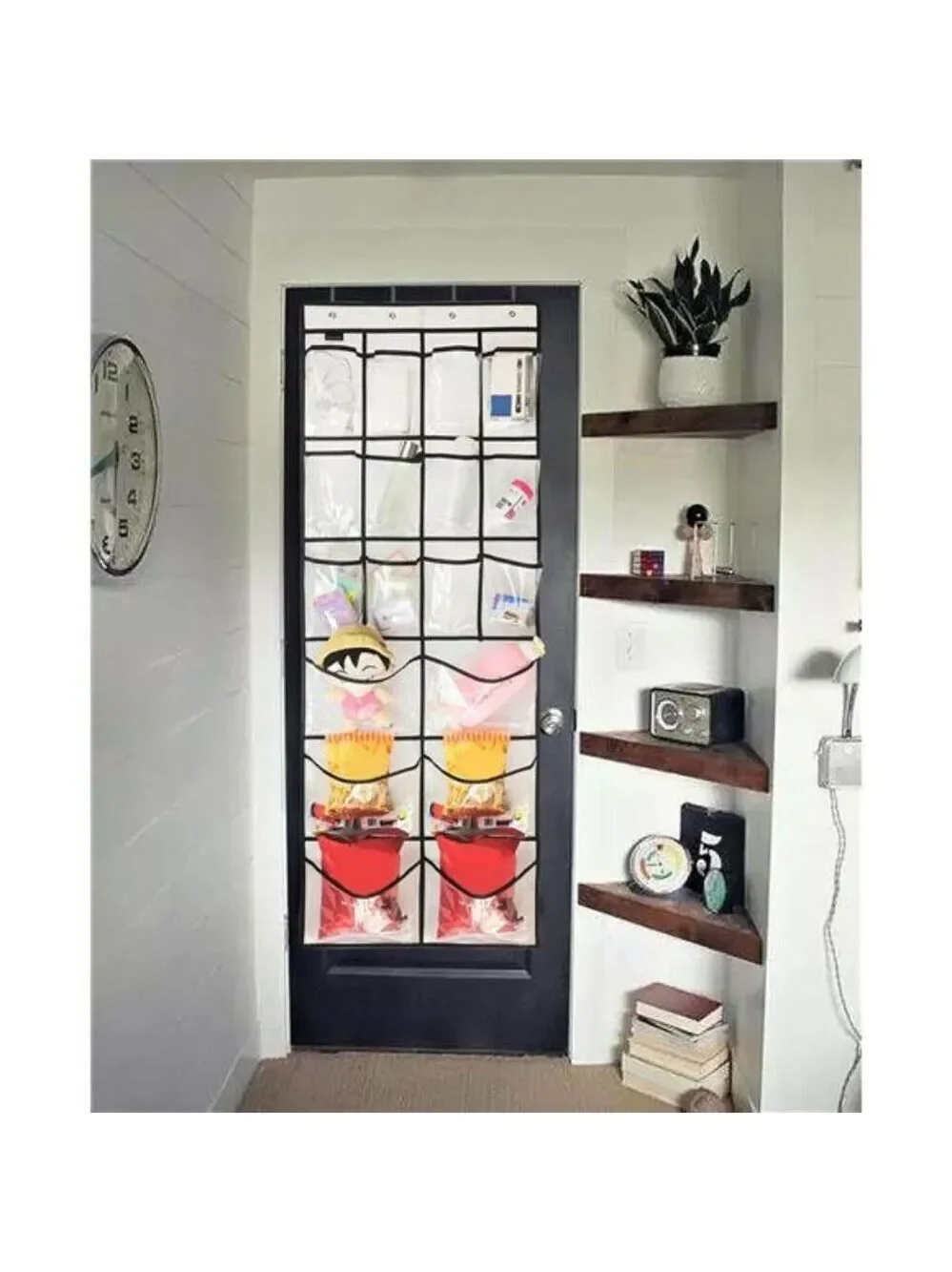 Over Door Shoe Organizer Clear Hanging Rack 18 Pocket Closet Storage Holder